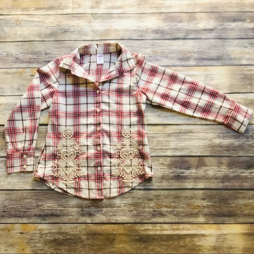 Vintage Gymboree Cowgirl plaid flannel! Size 9